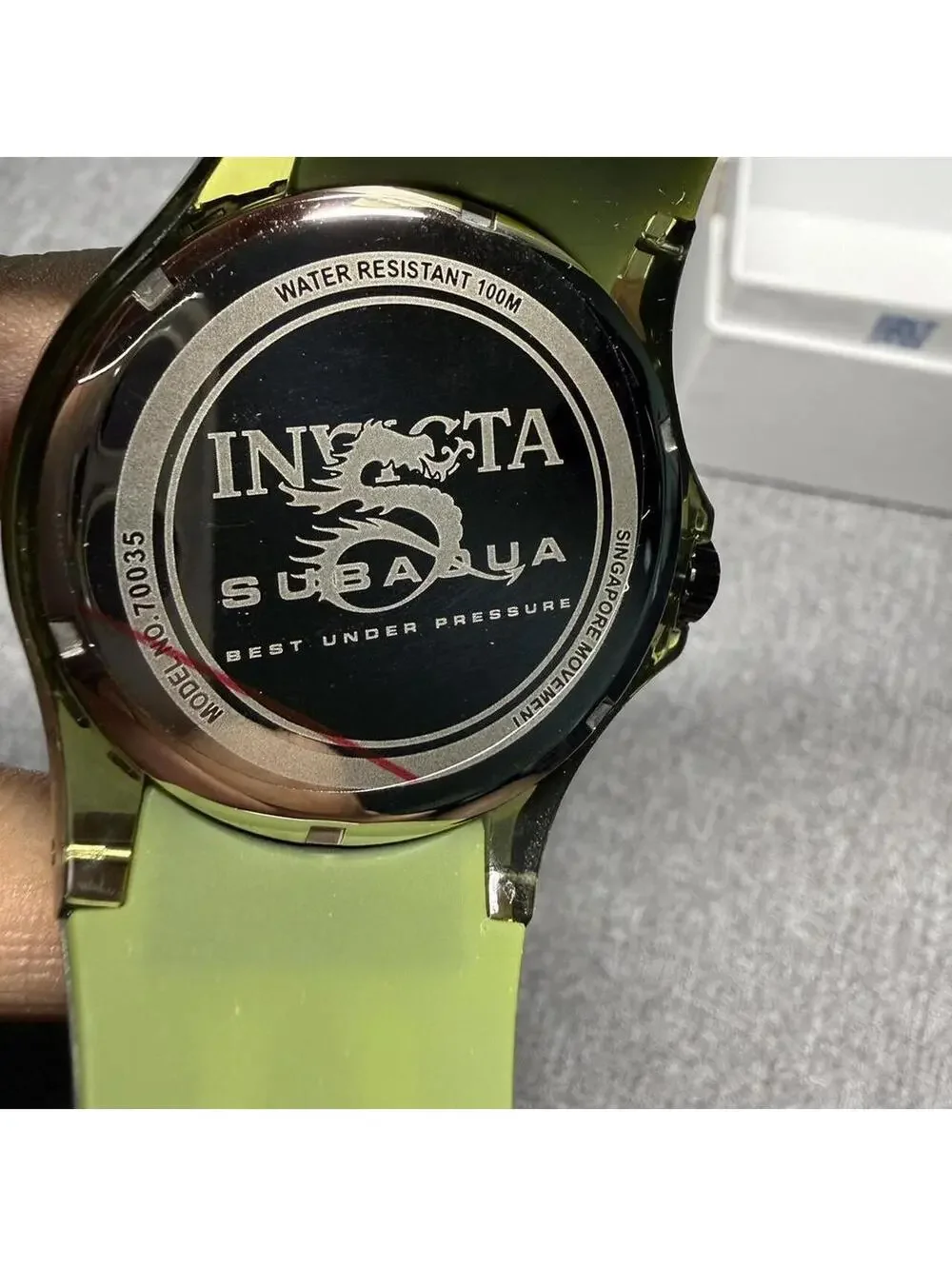 Invicta Subaqua Men’s Black/Green Analog Diver Watch 44mm